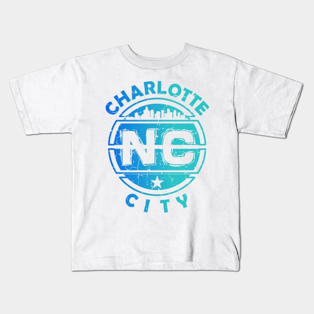 Charlotte City NC – North Carolina - USA Kids T-Shirt by Jahmar Anderson